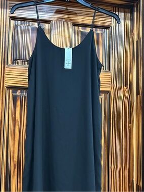 Francesca's Collections Black Slip Dress